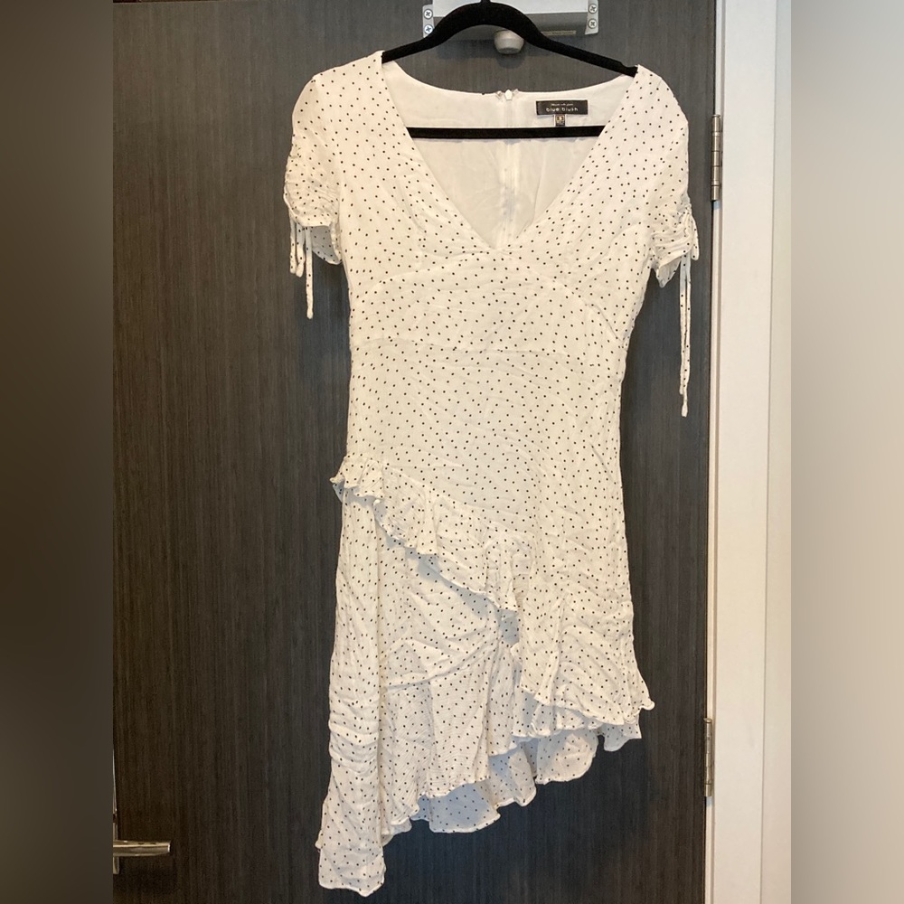Blue blush polka dot dress size S